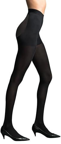 L'eggs Women's 360 Degree Contour Shaping Tights for Sculpted Style and Comfort, Black Opaque, XX-Large
