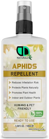 100% Natural Aphids Repellent | Safe for Humans & Pets | Protects Plants from Aphid & Bug Repellent | Ready-to-Use Spray | Indoor & Outdoor Plants | Non-Toxic | Pet & Child-Friendly (100ml Spray)