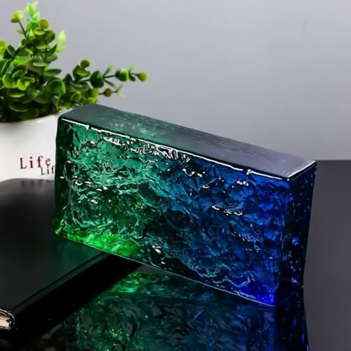 Mixtric Briques De Verre Décoration Murale Briques De Verre Rectangulaires Pleines Utilisées comme Cloisons Ou Murs D'accent,07,10PCS