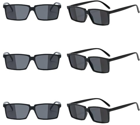 Lezevn 6pcs Agent Brille Polizei Geheimagent Sonnenbrille für Halloween, Weihnachten, Cosplay, Rollenspiele & Party Dress Up