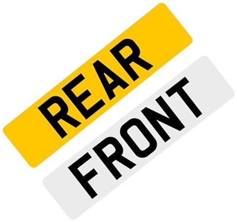 Vista Plates Standard Pair | Front | Rear | 2D | 3D | 4D | 4D Gel UK/Number/Plates/for Automotive, Home Use/Outdoor Use