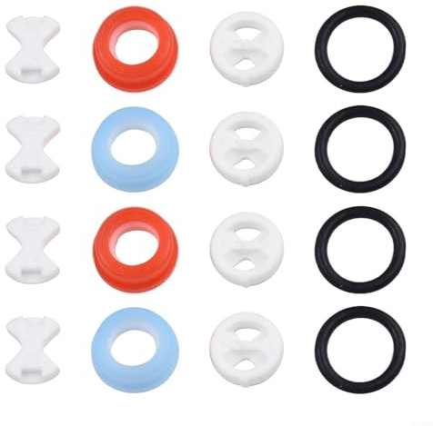 1,27 cm Ersatz-Keramikscheibe, Silikon-Unterlegscheibe, Ventil-Dreh-Set zur Befestigung von Tropfhähnen ohne Austausch der Kartusche, inklusive Dichtung und O-Ring (2 Set)