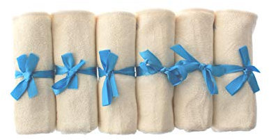 Premium Bambus Baby Waschlappen (6 Stück) – Ultra weich und 100% natürlich, maschinenwaschbar, Geschenkset