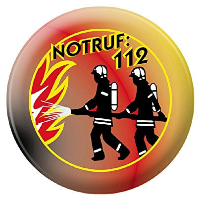 Ansteckbutton - Feuerwehr Notruf 112-03834 - Gr. ca. 5,7 cm