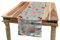 ABAKUHAUS Tee-Party Tischläufer, Blumen und kleine Kuchen, Esszimmer Küche Rechteckiger Dekorativer Tischläufer, 40 x 180 cm, Rosa Teal