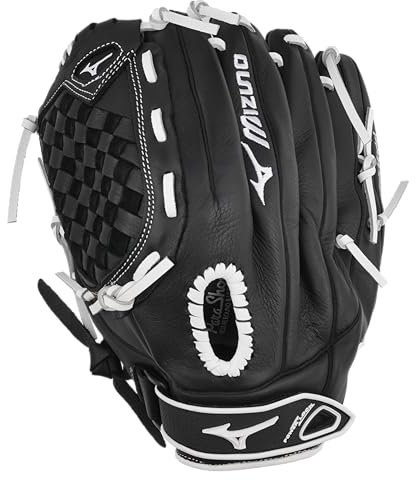 Mizuno Mädchen GPSL1200F3 Ballhandschuh, Schwarz-weißes Tartan-Flexgewebe, 1200