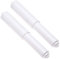 Toilet Paper Holder, 2Pcs Plastic Toilet Tissue Roll Holder Insert in bathroom Replacement Roller Spring Loaded Spindle WC(White)