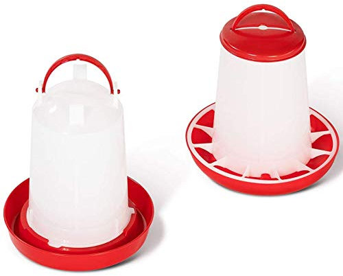 IDMarket - Lot mangeoire 3 KG et Abreuvoir 3L pour Poules et volailles
