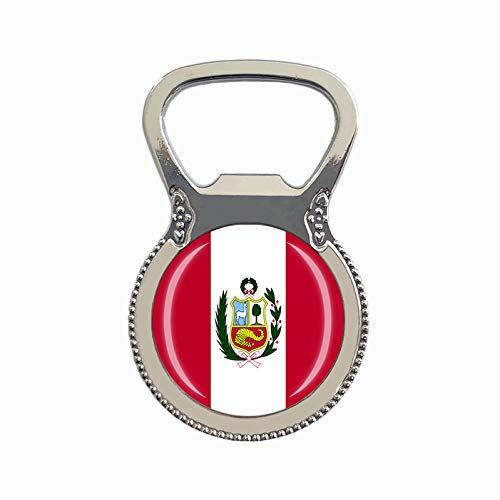 Imán para nevera con bandera de Perú con diseño de bandera de Perú y cristal para recuerdo de viaje, decoración del hogar