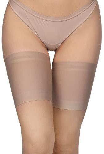 Annes styling Fasce elastiche anti-sfregamento per cosce, da donna, in silicone antiscivolo, rivestite in raso e pizzo Visone Taglia 2XL