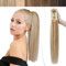 16(40cm) SEGO Coleta Postiza con Pinza Pelo Natural [#12/613 Castaño Dorado/Blanqueador Rubio] 100% Remy Extensiones de Clip Cabello Humano Lisa Claw Ponytail Hair (105g)