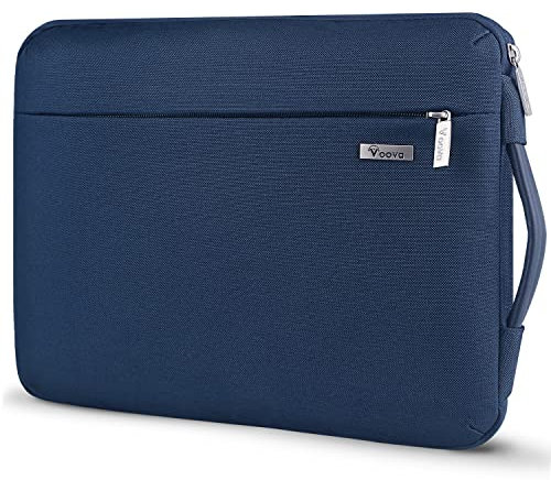 Voova 360°Protective Laptop Sleeve Carry Case 13 13.3 inch, Waterproof Slim Computer Cover Bag with Handle for MacBook Air 13 M1/M2/M3 2020-2024, MacBook Pro 13/14, DELL XPS 13, Blue
