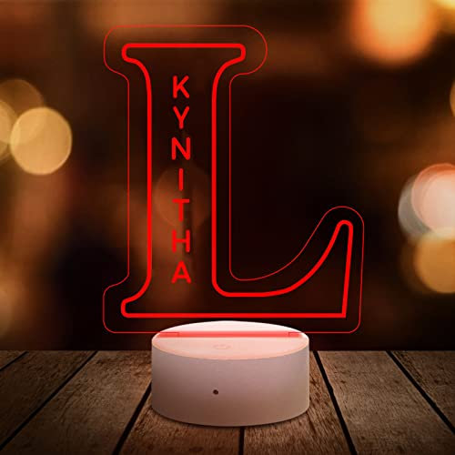 SOUFEEL Personalisierter Namen Nachtlicht LED Dekobuchstaben Beleuchtet 7 Farben Acryl Touch Dimmbar Nachtlicht Dekolichter Zimmer Geschenk für Baby Kinder Freund Weihnachten Geburtstag Hochzeit -L