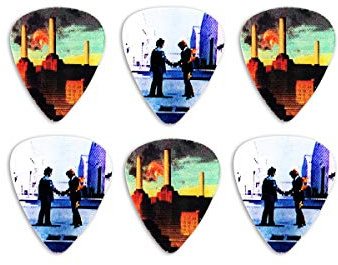Perri's Leathers Ltd.- Motion Guitar Picks - Polyester – Pink Floyd - Official Licensed Product - Assorted Designs - Medium 0.70mm - 6 Pack - for Acoustic/Bass/Electric Guitars (LPM-PF2)