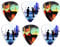 Perri's Leathers Ltd.- Motion Guitar Picks - Polyester – Pink Floyd - Official Licensed Product - Assorted Designs - Medium 0.70mm - 6 Pack - for Acoustic/Bass/Electric Guitars (LPM-PF2)