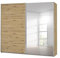 Rauch Möbel Caracas Schrank Kleiderschrank Schwebetürenschrank, Eiche Artisan, Holz, 2-trg., inkl. Zubehörpaket Classic 2 Kleiderstangen, 4 Einlegeböden, 1 Hakenleiste, BxHxT 226x210x62 cm