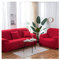 AMDXD Sofa Überwürfe 3 Sitzer, Einfarbig Sofa Stretchhusse Geeignet für 1/2/ 3/4 Sitzsofa und Ecksofa, in Polyester, Anti-Rutsch, Elastischer, Rot