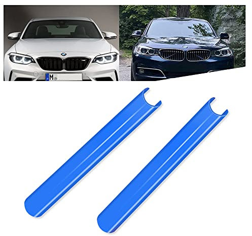 HIBEYO Auto Farbige Frontgrill Streifen Kühlergrill Einsätze Zierleiste Passt für BMW X3 F25 G01 X4 G02 X5 G05 Kühlergrill Schnalle Streifen Trim Sportstil Grill Streifen Dekoration Zubehör-Blau
