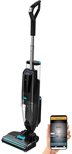 Sichler Haushaltsgeräte Smarter 3in1-Wischsauger mit Akku, Nass & Trocken, UV-C, 13 kPa, App