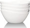 GlowSol Extra Large Soup Bowls, Large Salad Bowls, 42 Ounce Porcelain Bowls Set for Rice, Cereal, Pasta, Soup, Fruit, Dinner, Deep Bowls for Party Eating, White