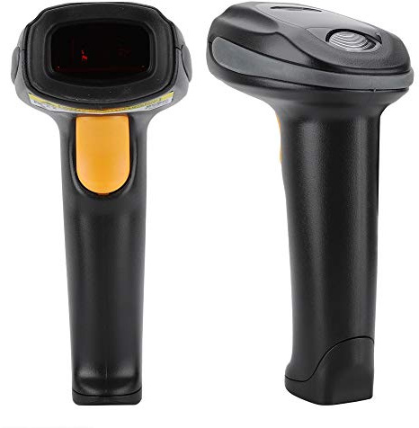 Drahtloser Barcode-Scanner, 433-MHz-Scanner-Pistole 32-Bit-Barcode-Decoder mit Ladestation für Geschäft, Supermarkt, Lager