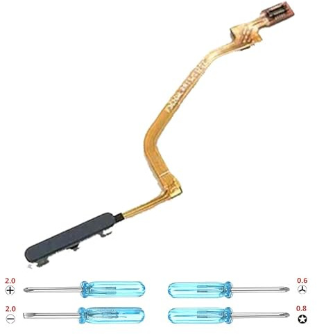 iYAiYO Fingerprint Sensor Cable Flexible para Xiaomi Redmi Note 9S/Redmi Note 9 PRO M2003J6A1G Lector Huella Flex Cable Sensor de Huellas Digitales Reemplazo incl. Destornilladores-Negro