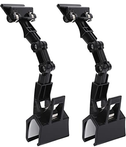 KALIONE Adjustable Document Holder for Typing Flexible Documents Holder Foldable Paper Copy Holder Clip Rotatable Handy Artist Supplies Holder for Computer Monitor Canvas Clamp 2 Pack, Black