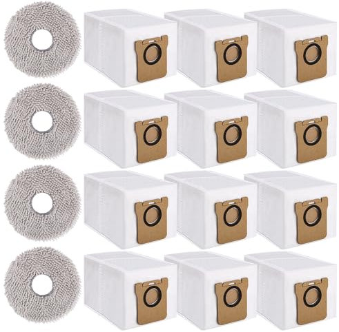 SOBEAU 12 Stück Staubbeutel für Xiaomi X10+ / X20+ & Dreame L10s Ultra /L20 Ultra / L10 Ultra,2,5L großer Kapazität Staubsaugerbeutel Ersatz,Zubehörset Staubsaugerbeutel Ersatzteile
