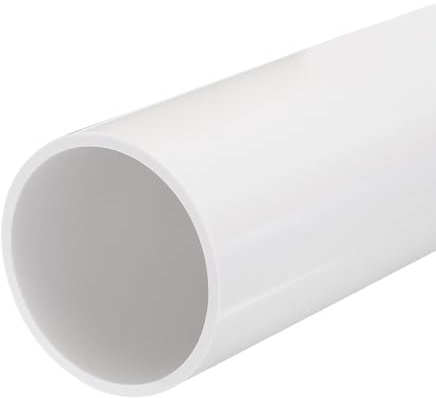 sourcing map Starres PVC-Rundrohr, 67,8 mm, Innendurchmesser, 75 mm Außendurchmesser, 20 cm Länge, weiß, hohe Schlagfestigkeit für Wasserleitungen, Handwerk, Kabelmuffe