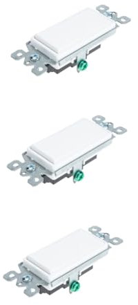 Angoily 3St Schalttafel Lichtschalter Innenraum-Schalter 4- -Wippschalter Wandschalter einpoliger Schalter Steckdosenschalter Standard-Dekorationsschalter 15a Schalter die LED