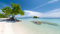 Acryl-Bild 130 x 70 cm: Schöner Strand auf der Malediven-Insel - Naturhintergrund. 3D-Rendering (203382394)