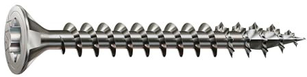 SPAX Lot de 180 vis en acier inoxydable A2-8000000287176, 3,5 x 20 mm, filetage complet, tête fraisée, T-STAR plus T15, 4CUT