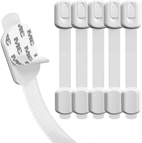 Heart of Tafiti Kindersicherung, Schrankschlösser, verstellbar, multifunktional, babysicher, 3M-Klebebänder im Lieferumfang enthalten, einfach zu bedienen, kein Werkzeug erforderlich