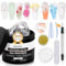 MIZHSE Fester Nagelkleber für Kunstnägel, Nageltips, Tips und Acryl Nagelspitzen,100g/3.5oz Große,Clear Solid Nail Glue Gel UV für Press On Nails Für Langanhaltende Zuhause Salon DIY-Nagelkunst-Design