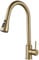NewEast Kitchen Sink Mixer Tap with Pull Out Spray, Single Lever Kitchen Tap with 2 Functions Swivel Spout, Stainless Steel Kitchen Faucet Gold