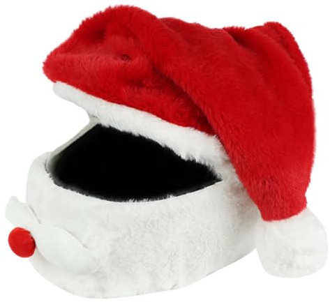 JECOMPRIS 2stücke Weihnachtsmann Motorradhelm Abdeckung Lustige Mütze Für Erwachsene Universelle Helmgröße Waschbar Und Wiederverwendbar Für Winterfahrten Und Weihnachtsdekoration