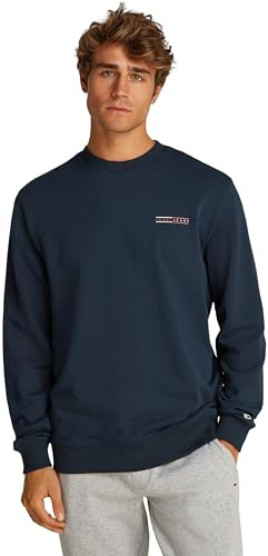 Tommy Jeans Herren TJM Reg Entry Graphic Crew EXT Dm0dm20849 Pullover-Sweatshirt, Blue (Dark Night Navy), S EU