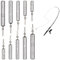 Jushion 28 Stück Drop Shot blei, Dropshot Blei 14g,10g,7g,5g,3.5g,Angelgewichte, Angeln Dropshot Angelblei, Silber Angelzubehör Set,Gewichte Drop Shot, Shot Blei Angelzubehör