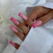 Ceboic 24 Pièces Moyen Faux Ongles Carrés French Press on Nails Dégradé Rose Acrylique Ongles à Coller avec Autocollants Adhesif Pleine Couverture Bâton sur Les Ongles pour Femmes et Filles