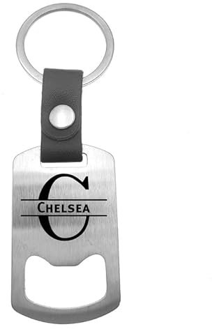 Porte-clés de luxe en acier inoxydable - Cuir - Chelsea, silverl, taille unique