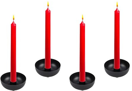 Juego de 4 cuencos de metal para velas, diámetro de 9 cm, soporte para velas de Adviento, Navidad