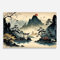 ARTHUB® Glasbild 50x70 cm, 5mm ESG | Moderne Wandbilder aus Glas für Wohnzimmer & Schlafzimmer, Wanddekoration, Wohnkultur, Moderne, Cream Chinese Mountain