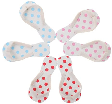 Warmhm 3 Paare Puppenhaus Hausschuhe aus Holz Flauschige Hausschuhe für Babyschuhe Kinderhausschuhe Merch miniatures miniaturmodelle Mini-Hausschuhe-Dekore Mini-Hausverzierung