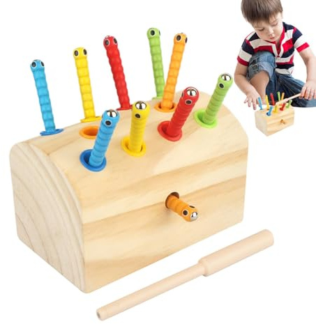 Magnetisches Wurmspiel, Wurmfangspielzeug für Kinder | Feinmotorikspielzeug zum Fangen von Würmern | Eltern-Kind-Interaktion, frühes Lernspielzeug für Geburtstag, Weihnachten, Ostern, Kindertag