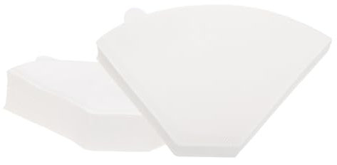 QUARKZMAN 100 Stück 4 Kegel Kaffeefilter Größe 102 Einweg-Papier-Perkolator Kaffeefilter Natürliche ungebleichte Holzfaser geeignet für Kaffeefilter Tropfkaffeemaschine Weiß