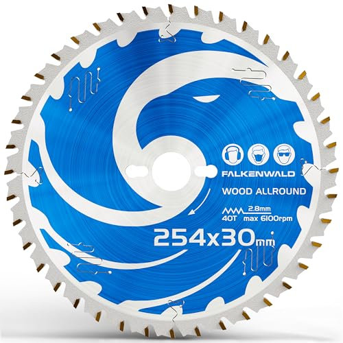 Lame de scie pour bois 254 x 30 mm Bois Allround, lame de scie circulaire 254 x 30 mm avec 80 dents en carbure, compatible avec Bosch GTS 10 XC, PTS 10 table saw & Metabo mitre saw KGS 254 M