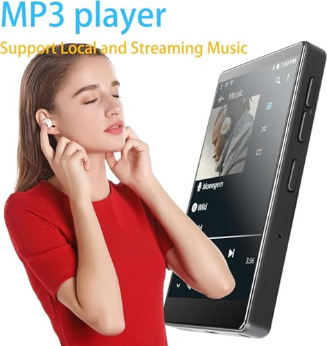80GB MP4 Video Player With Bluetooth And WiFi, MP3 Music Player With Spotify, Amazon Music, YouTube, YT Kids, 4.0-inch IPS touchscreen Android player With Built-in Speakers Android 8.1