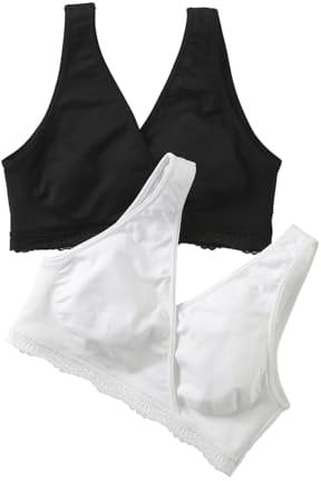 Envie DE FRAISELot de 2 brassières d'allaitement croisées sans Couture Noirs