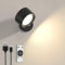 LED Wandleuchte mit Fernbedienung, 1 Stück Kabellose Akku Wandlampe, 16 Farbmodi RGB Ambiente Wandlichter ohne Stromanschluss, 360° Drehbare Aufladbare Leuchten für Kinder Wohnzimmer Schlafzimmer