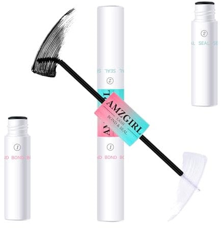 Lash Bond and Seal Eyelash Cluster Glue 10ml Long Lasting 72 Hours Black Cluster Lash Glue + Lash Seal 2 in 1 Lash Clusters at Home By AMZGlRL